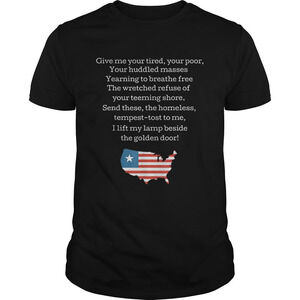 Patriotic New Colossus Emma Lazarus Quote Usa Shirt